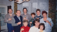 Radomír Šebek (left) with his family