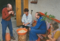 Radomír Šebek (right) with his family