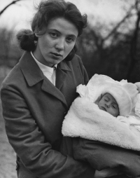 With daughter Monika, 1965