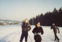 With Vladimír Trlida in the mountains, 1990s