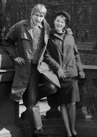 With her husband Ota Pajer, 1965