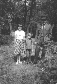 Witness's son Milan with daughters Pavla and Jana