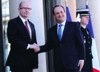 Bohuslav Sobotka with François Hollande (2015)