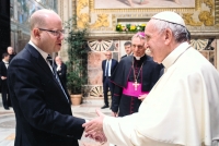Bohuslav Sobotka with Pope Francis