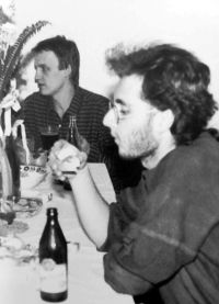 Petr Šulák (left) with his dissident friend Jan Král