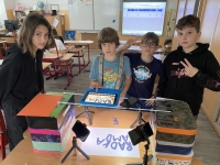 A team of pupils animating the reportage
