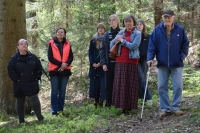 Student delegation during the wreath laying ceremony