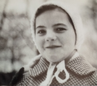 Milada Fiedlerova at the age of five, 1958
