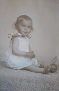 Věra Štemproková as a toddler
