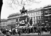 Wenceslas Square in November 1989
