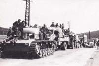 Disarmed Germans coming from Ptáčkovna near Písek, 6 May 1945