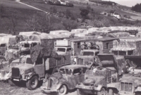 Disarming Germans at Ptáčkovna, Písek, 1945