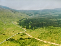 Deforested mountain massif above the Souš Waterworks Reservoir, May 1996