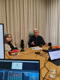 Miloš Janáček filming his narration