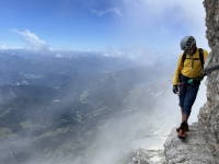 Zikmund Schwarzkopf on the Dachstein ferrata
