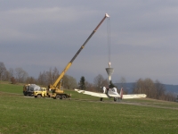 Jestřabí Field Airport - liming of the Souš Waterworks Reservoir in 2008