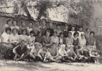 Jaroslav Janešík (first row, third right) in ninth grade, Borovany, 1966