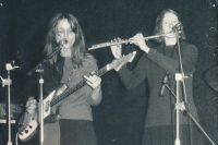 Marka Míková (left) with Kateřina Jirčíková, first half of the 1980s