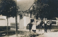 Uncle Jaroslav Šukal in front of his farm