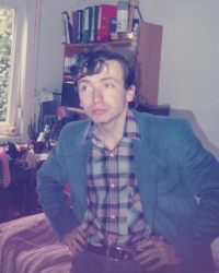 At the university campus, 1991