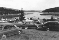 Former recreational use of the Souš Waterworks Reservoir, 1970 (postcard by Ing. Šámalová)