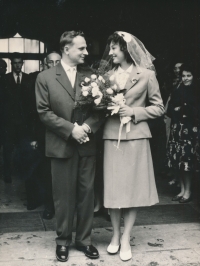 Wedding with Jiří Přibyl, 1961