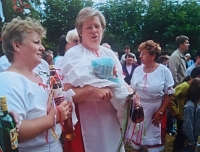 Konopická in Volary; Marie Pešková is centre, 1990s