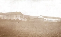 Photo of Eva Šestáková's grandfather's farm in Mikov, 1922-1926