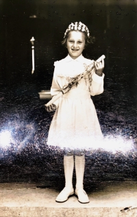 Jiřina Kudličková at the First Holy Communion