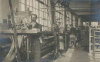 A photo of a factory workshop 
