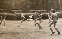 Football match in childhood