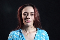 Yulia Antoniuk during the interview, 2025 