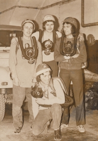 Josef Kurek (bottom) during his mining rescue course in Ostrava