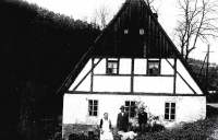 Grandmother Anna Stettin's house at Telnice 27, later destroyed in a bad storm