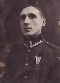 Józef Zbierajewski, veteran of World War I and the Polish-Soviet War, in which he earned the 1920 Krzyż Walecznych (Cross of Valour), early 1920s