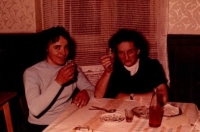 Anna Novotná (left) on the farm in Točnik with her friend