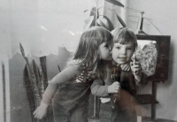 Ivona Begović with her younger brother
