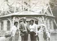 Helena Matrasová (left) with husband Ladislav and cousin, undated
