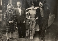 Ladislav Daněk with grandparents and parents, late 1960s