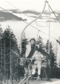 In the Krkonoše Mountains in 1989