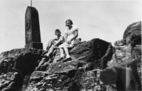 With brother Werner on Ještěd, 1938