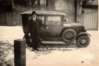 Monika’s grandfather with one of the first cars in Jiříkov, ca. 1936