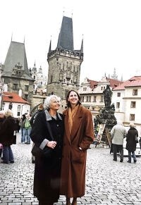 Merja Connolly-Freund with her mother Olga Connolly in Prague, 2006