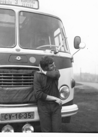 Jaroslav Neumann in the first half of the 1970s rode bus lines in the Ore Mountains in the Chomutov region