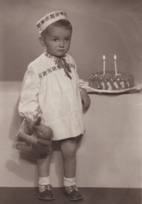 Narozeninový portrét Bohdana Kaminského z roku 1955