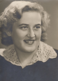 Hana's photo from her graduation photo board, 1957