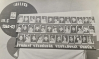 Class photo board, secondary general education school