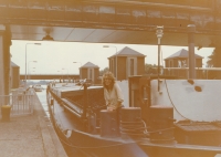 Wife Věra Fleischmannová, canal near Duisburg 1984