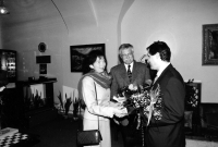 Tomáš Bergman with Mrs and Mr Klaus in Kroměříž