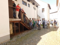 Members of the Czech Border Guard Club who met at the town hall in Volary